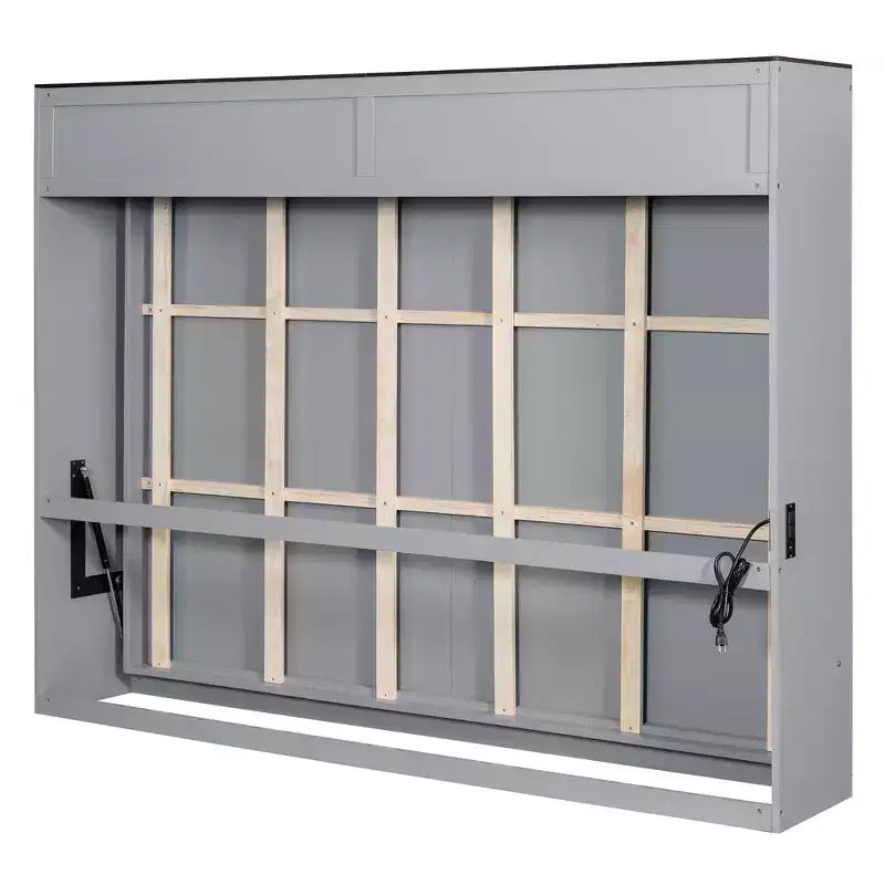 Letto a scomparsa Queen Size, Letto a muro pieghevole con prese di corrente e porte USB per camera da letto, piccoli appartamenti, salvaspazio - ModernLuxe