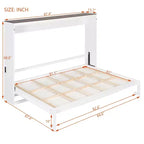 Letto a scomparsa Queen Size, Letto a muro pieghevole con prese di corrente e porte USB per camera da letto, piccoli appartamenti, salvaspazio - ModernLuxe