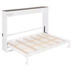 Letto a scomparsa Queen Size, Letto a muro pieghevole con prese di corrente e porte USB per camera da letto, piccoli appartamenti, salvaspazio - ModernLuxe