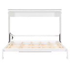 Letto a scomparsa Queen Size, Letto a muro pieghevole con prese di corrente e porte USB per camera da letto, piccoli appartamenti, salvaspazio - ModernLuxe
