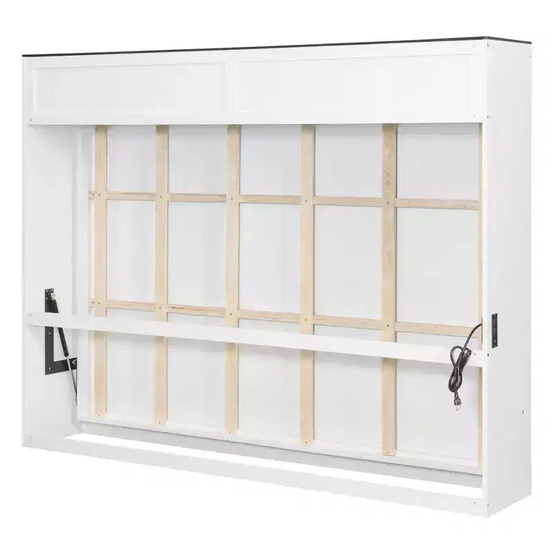 Letto a scomparsa Queen Size, Letto a muro pieghevole con prese di corrente e porte USB per camera da letto, piccoli appartamenti, salvaspazio - ModernLuxe