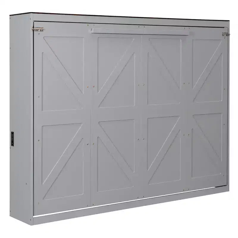 Letto a scomparsa Queen Size, Letto a muro pieghevole con prese di corrente e porte USB per camera da letto, piccoli appartamenti, salvaspazio - ModernLuxe