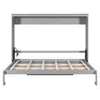 Letto a scomparsa Queen Size, Letto a muro pieghevole con prese di corrente e porte USB per camera da letto, piccoli appartamenti, salvaspazio - ModernLuxe