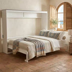 Letto a scomparsa Queen Size, Letto a muro pieghevole con prese di corrente e porte USB per camera da letto, piccoli appartamenti, salvaspazio - ModernLuxe