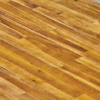 Set da pranzo moderno da esterno da 7 pezzi con sedie impilabili e tavolo in legno di acacia