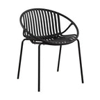Set da pranzo moderno da esterno da 7 pezzi con sedie impilabili e tavolo in legno di acacia