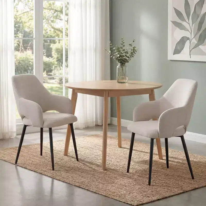 Sedie da Pranzo Imbottite in ciniglia Ora Maison con Robuste Gambe in Metallo, Schienale Ergonomico Alto per Cucina Soggiorno Studio Caffè