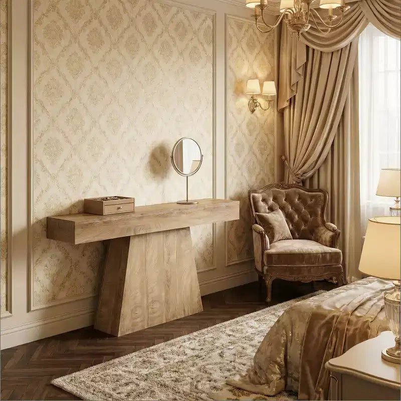 JVNOXK Tavolino Elegante e Minimalista con Base Geometrica per Soggiorno Ingresso