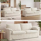 Dyonery 70 Loveseat Divano a due posti in velluto a coste, divano a due posti moderno, divano sfoderabile con seduta profonda, 2 ampi cuscini bracciolo e schienale morbido