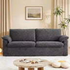 Dyonery 70 Loveseat Divano a due posti in velluto a coste, divano a due posti moderno, divano sfoderabile con seduta profonda, 2 ampi cuscini bracciolo e schienale morbido