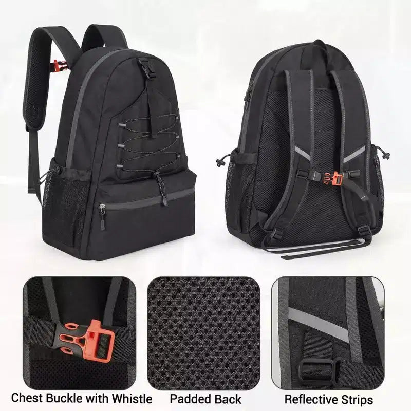Zaino da tennis con scomparto imbottito per racchetta e borsa per scarpe ventilata, borsa sportiva leggera per racchette da pickleball e badminton