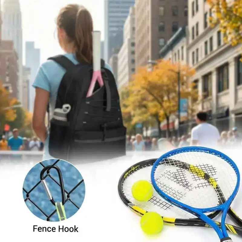 Zaino da tennis con scomparto imbottito per racchetta e borsa per scarpe ventilata, borsa sportiva leggera per racchette da pickleball e badminton
