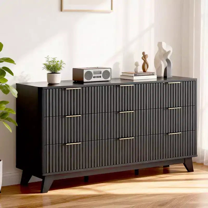 Karl Home 57In. 9 Drawer Grid Chest Dresser