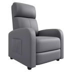 39.8 Poltrona Reclinabile per Adulti, Recliner Regolabile in Pelle PU con Schienale Alto, Tasca Laterale, Seduta Imbottita per Soggiorno e Home Theater