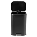Stainless Steel Trash Can - Fingerprint-Proof,Soft-Close Lid, Removable Inner Bucket, Space-Saving Step Bin - for Kitchen, Office, Bathroom