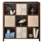 ClosetMaid Mensola Regolabile a 9 Cubi in Legno, Scaffale per Cameretta, Libreria per Organizzazione Casa, Castagno Scuro