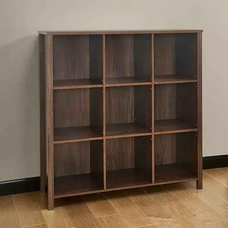 ClosetMaid Mensola Regolabile a 9 Cubi in Legno, Scaffale per Cameretta, Libreria per Organizzazione Casa, Castagno Scuro