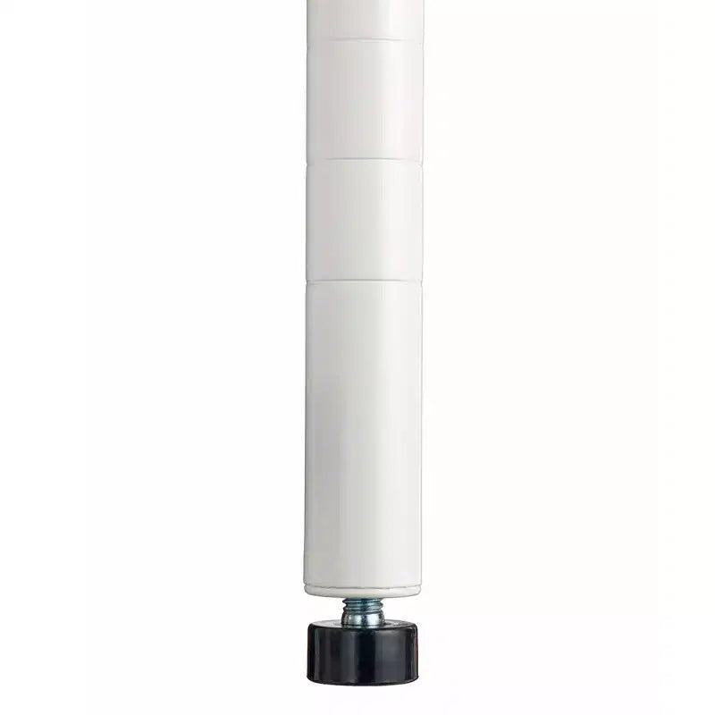 Design Ideas MeshWorks Scaffale in metallo multiuso con ripiani in legno per garage e cucina, 35,4 x 17,7 x 63, bianco