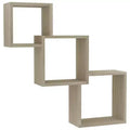vidaXL Wall Shelf Sonoma Oak Engineered wood 26.8 in x 26.8 in