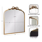 Specchio ad arco con nastro Kate and Laurel Arendahl, oro, 28x30