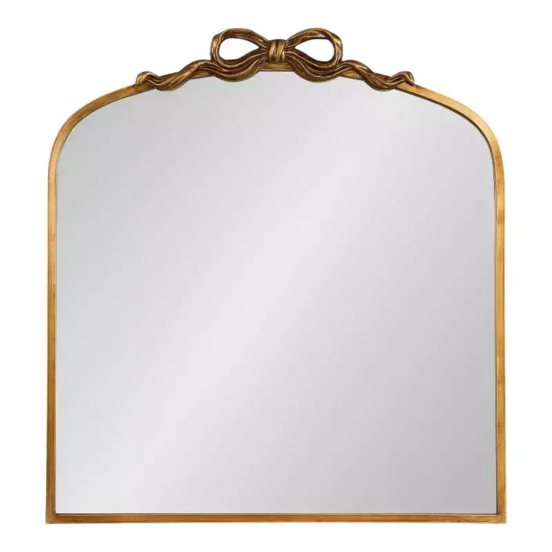 Specchio ad arco con nastro Kate and Laurel Arendahl, oro, 28x30