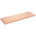 vidaXL Wall Shelf Light brown Solid oak wood Medium Decorative Inlays