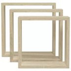 vidaXL Set 3 Scaffali Cubici a Muro Rovere Sonoma MDF Grande, Medio, Piccolo