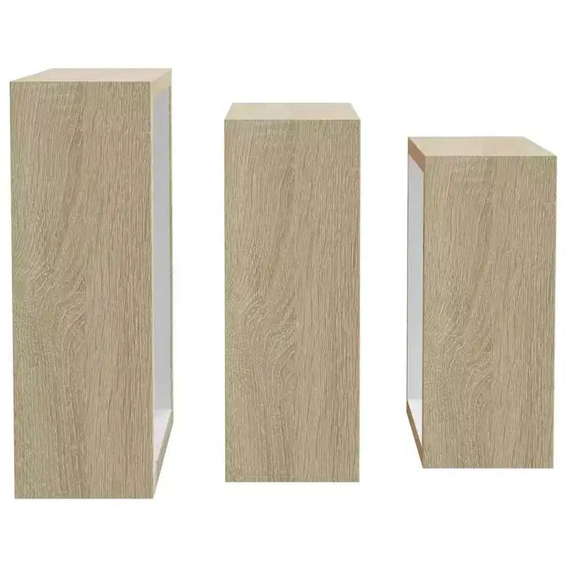 vidaXL Set 3 Scaffali Cubici a Muro Rovere Sonoma MDF Grande, Medio, Piccolo