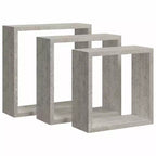 vidaXL Wall Cube Shelf Set of 3 Sonoma oak MDF Large, Medium, Small