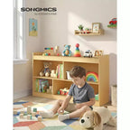 SONGMICS Scaffale Porta Giocattoli per Bambini, Scaffale Montessori con 5 Scomparti Aperti, per Stanza dei Bambini, Sala Giochi, 30 x 112,2 x 65 cm