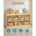SONGMICS Scaffale Porta Giocattoli per Bambini, Scaffale Montessori con 5 Scomparti Aperti, per Stanza dei Bambini, Sala Giochi, 30 x 112,2 x 65 cm