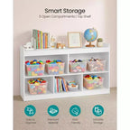 SONGMICS Scaffale Porta Giocattoli per Bambini, Scaffale Montessori con 5 Scomparti Aperti, per Stanza dei Bambini, Sala Giochi, 30 x 112,2 x 65 cm