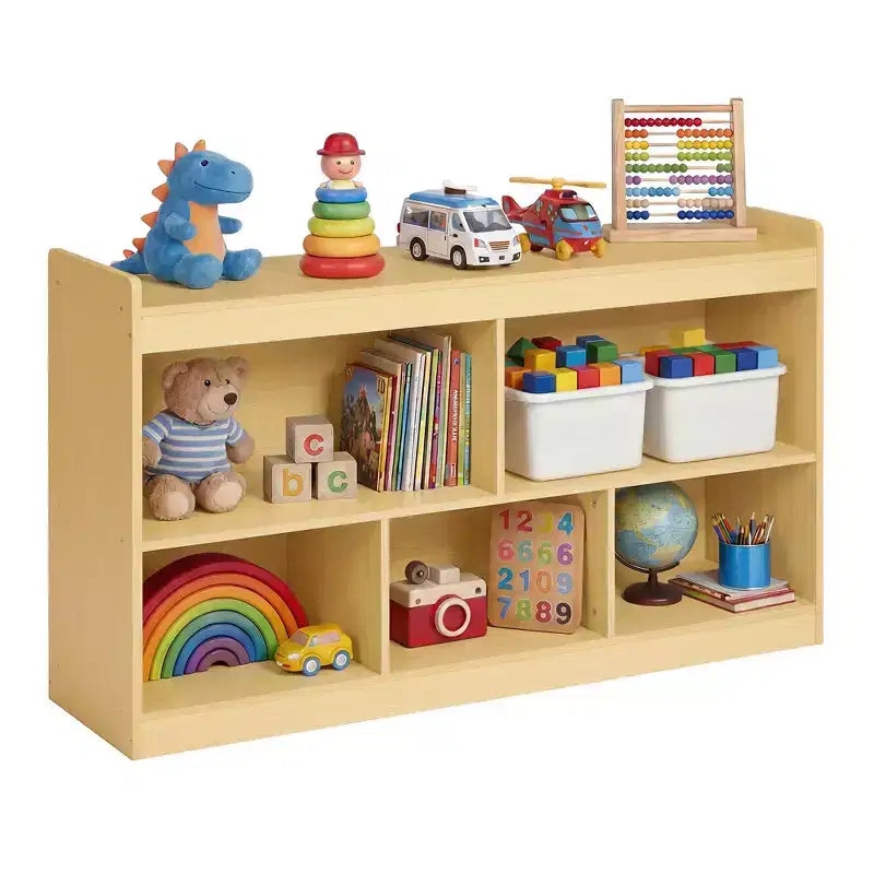 SONGMICS Kids' Toy Storage Shelf, Montessori Shelf with 5 Open Compartments, for Children's Room Playroom, 11.8 x 44.2 x 25.6 Inches