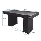 Scrivania direzionale da 55 pollici, base a doppio trapezio, scrivania per computer in legno, workstation per ufficio