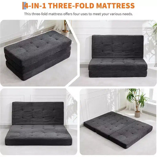 39x75 Tri-Fold Divano Letto in Memory Foam 6 Materasso Trapuntato