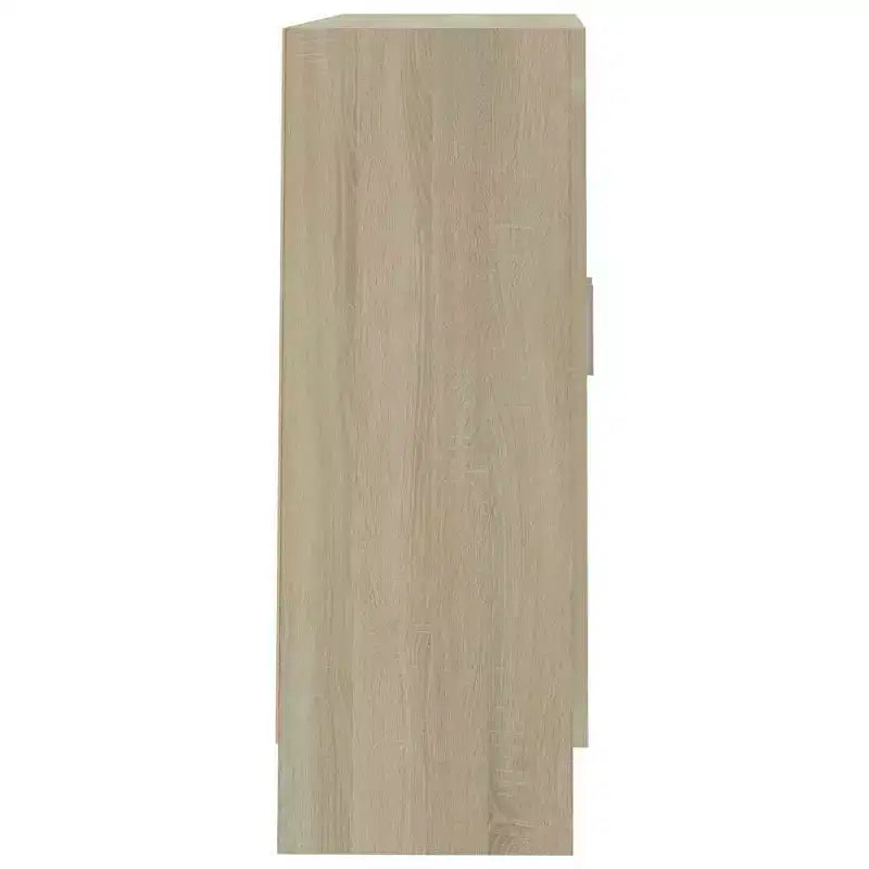 vidaXL Vetrina in legno ingegnerizzato rovere Sonoma, vetro Media