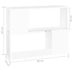 vidaXL Mobile TV Bianco Legno Multistrato 80x24x63 cm Mobile Porta TV