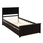 FAMYYT Letto a Piattaforma Matrimoniale con Rete Estraibile Salvaspazio, Facile da Montare, Espresso