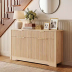 Mobile credenza moderno Besiost con anta e cassetti, tavolino da caffè da 55 con ripiani