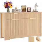 Mobile credenza moderno Besiost con anta e cassetti, tavolino da caffè da 55 con ripiani