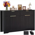 Mobile credenza moderno Besiost con anta e cassetti, tavolino da caffè da 55 con ripiani