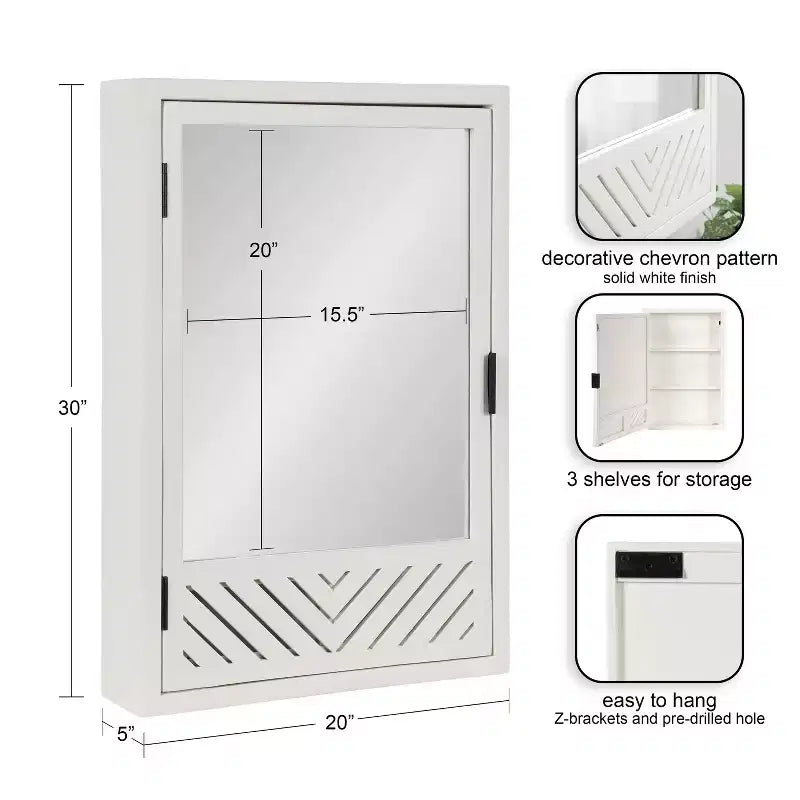 Mobile bagno con specchio Mezzeta di Kate e Laurel