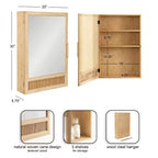 Mobile da bagno a specchio in rattan Ori di Kate e Laurel