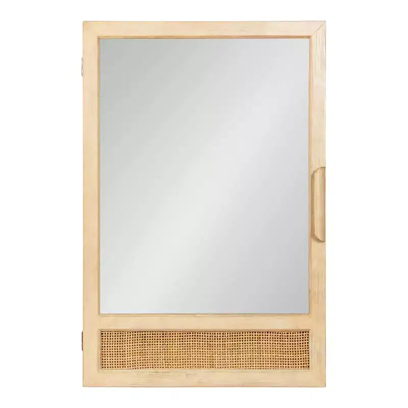Mobile da bagno a specchio in rattan Ori di Kate e Laurel