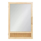 Mobile da bagno a specchio in rattan Ori di Kate e Laurel