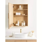 Mobile da bagno a specchio in rattan Ori di Kate e Laurel