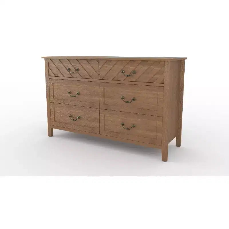 V-shaped six-drawer chest