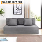 Divano Letto Pieghevole 80 con Cuscini, Poltrona Letto Convertibile per Adulti, Futon da Pavimento in Memory Foam per Soggiorno Compatto
