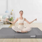 Divano Letto Pieghevole 80 con Cuscini, Poltrona Letto Convertibile per Adulti, Futon da Pavimento in Memory Foam per Soggiorno Compatto
