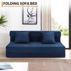 Divano Letto Pieghevole 80 con Cuscini, Poltrona Letto Convertibile per Adulti, Futon da Pavimento in Memory Foam per Soggiorno Compatto